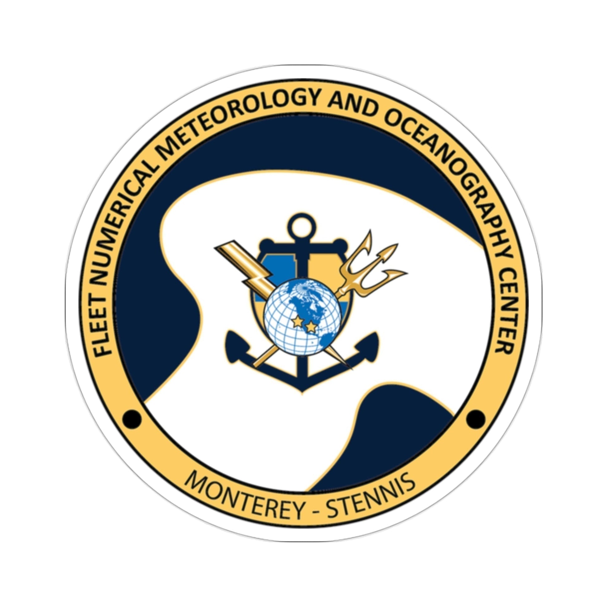 FMNOC Monterey Stennis Fleet Numerical Meteorology and Oceanography Center (U.S. Navy) STICKER Vinyl Die-Cut Decal-2 Inch-The Sticker Space