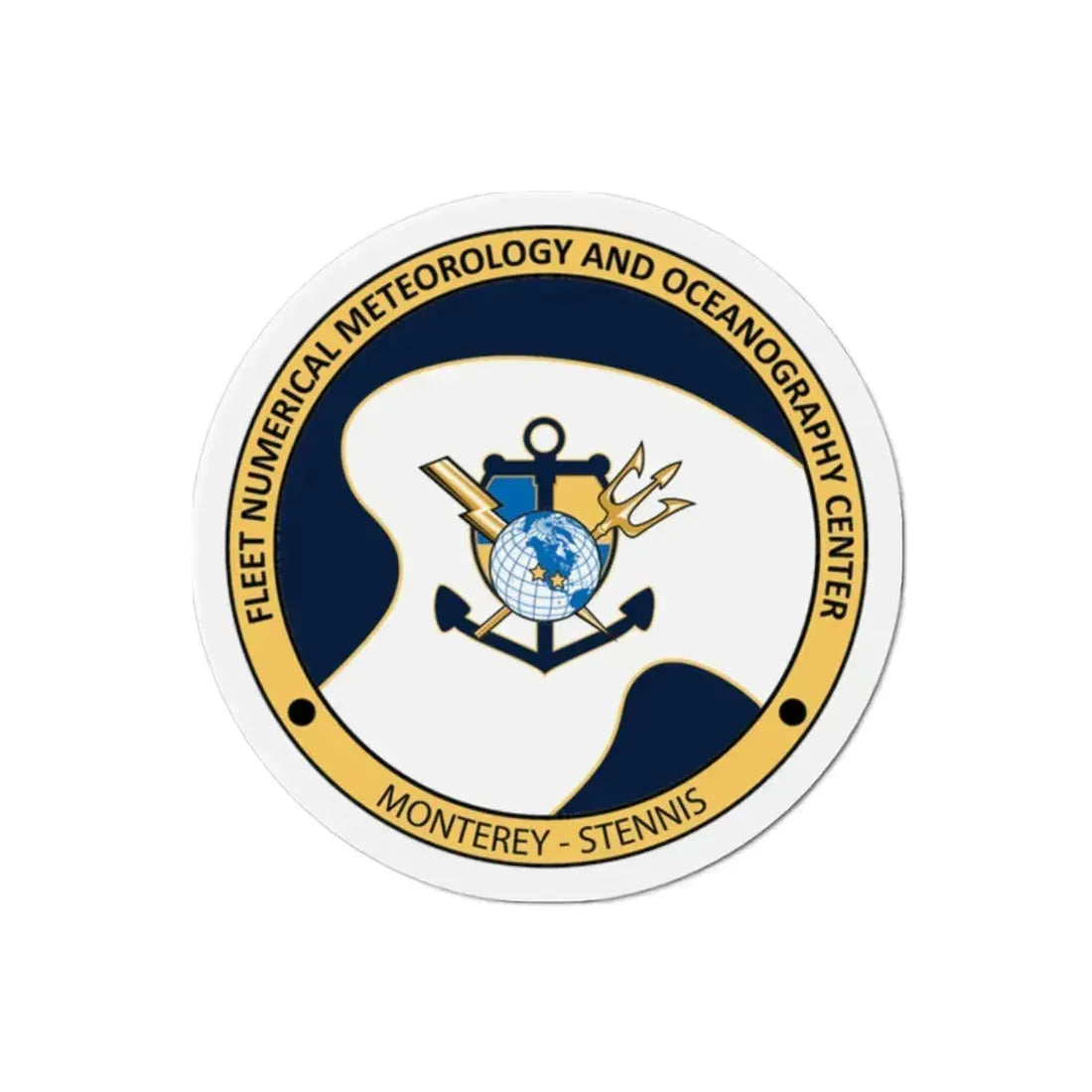 FMNOC Monterey Stennis Fleet Numerical Meteorology and Oceanography Center (U.S. Navy) Refrigerator Magnet 2 Inch - The Sticker Space