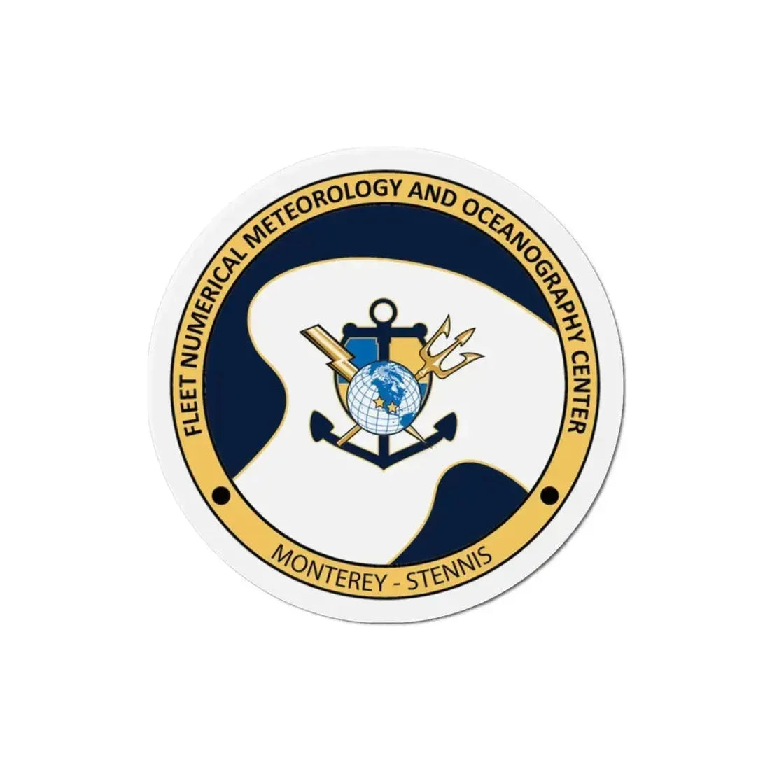 FMNOC Monterey Stennis Fleet Numerical Meteorology and Oceanography Center (U.S. Navy) Refrigerator Magnet - The Sticker Space