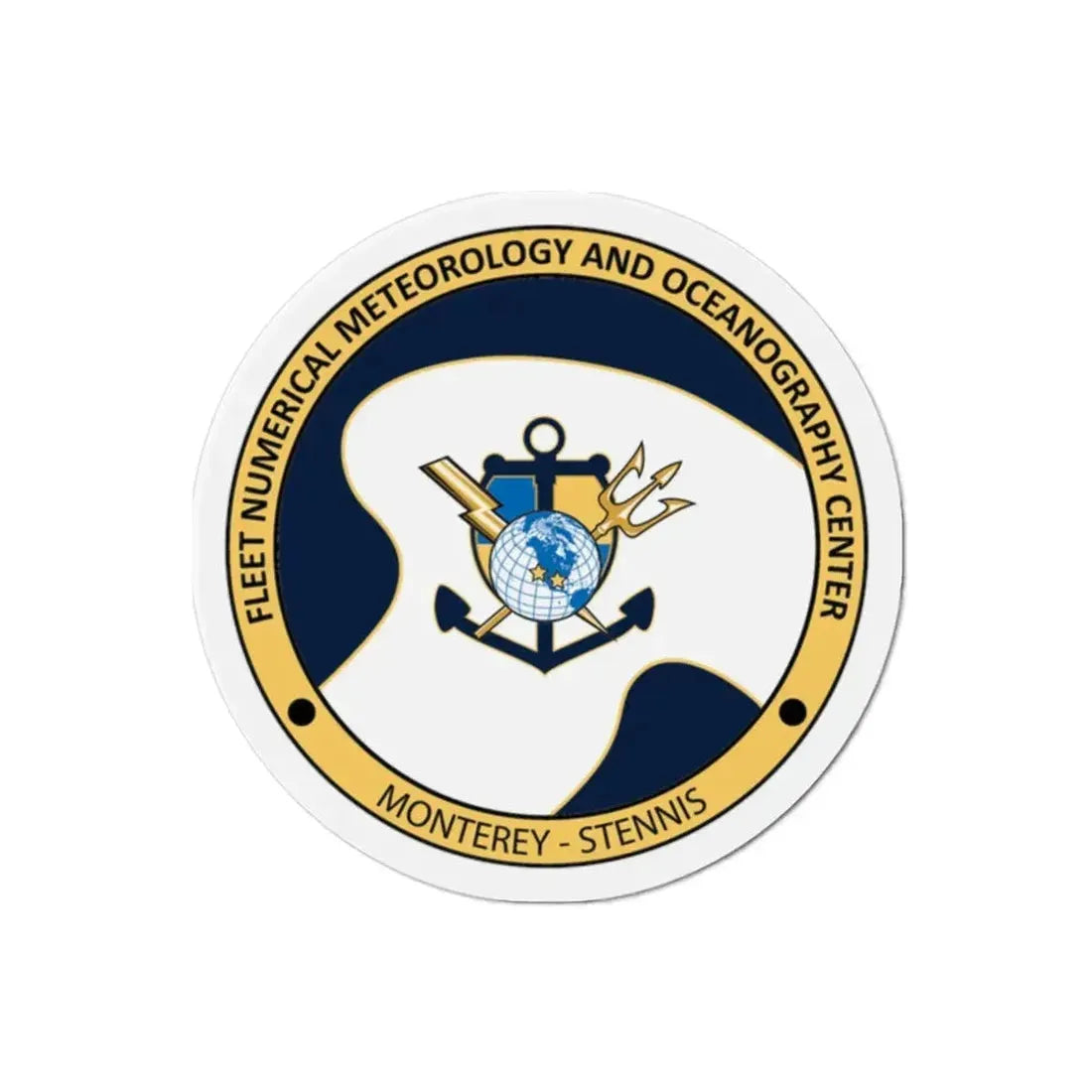 FMNOC Monterey Stennis Fleet Numerical Meteorology and Oceanography Center (U.S. Navy) Refrigerator Magnet - The Sticker Space