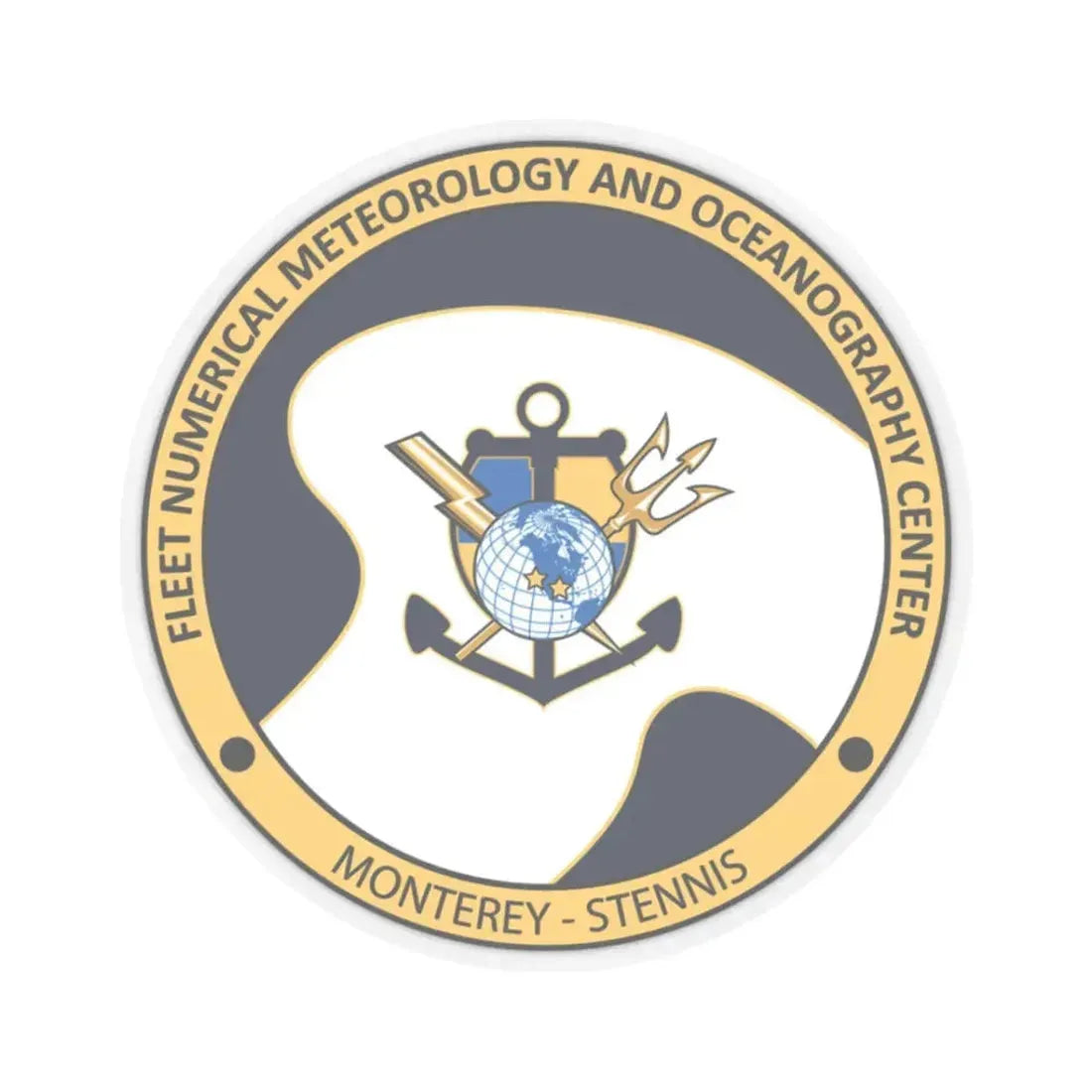 FMNOC Monterey Stennis Fleet Numerical Meteorology and Oceanography Center (U.S. Navy) STICKER Vinyl Kiss-Cut Decal 3 Inch Transparent - The Sticker Space