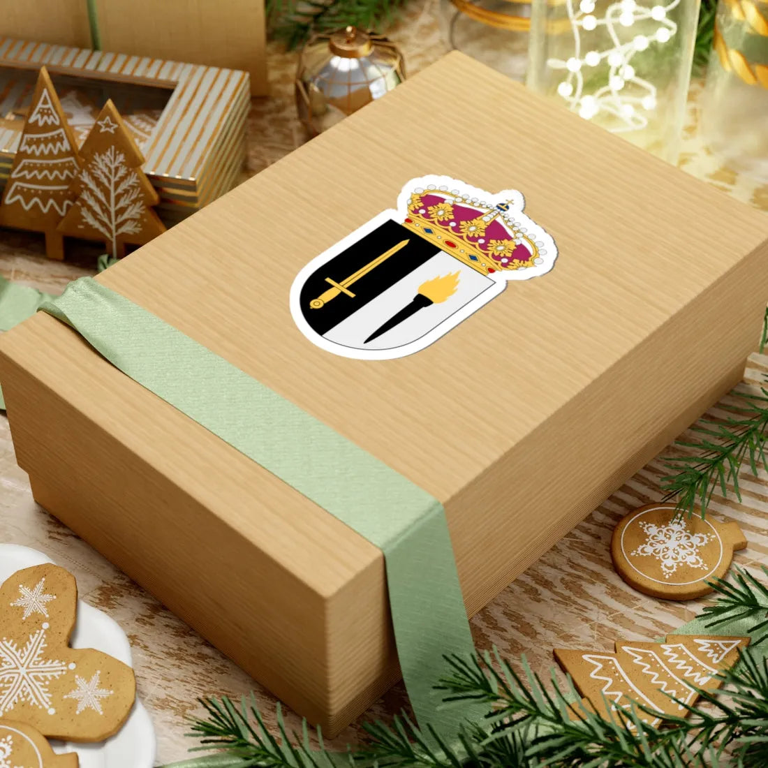 FMUndSäkC vapen (Sweden) (Coat of Arms) STICKER Vinyl Kiss-Cut Decal - The Sticker Space