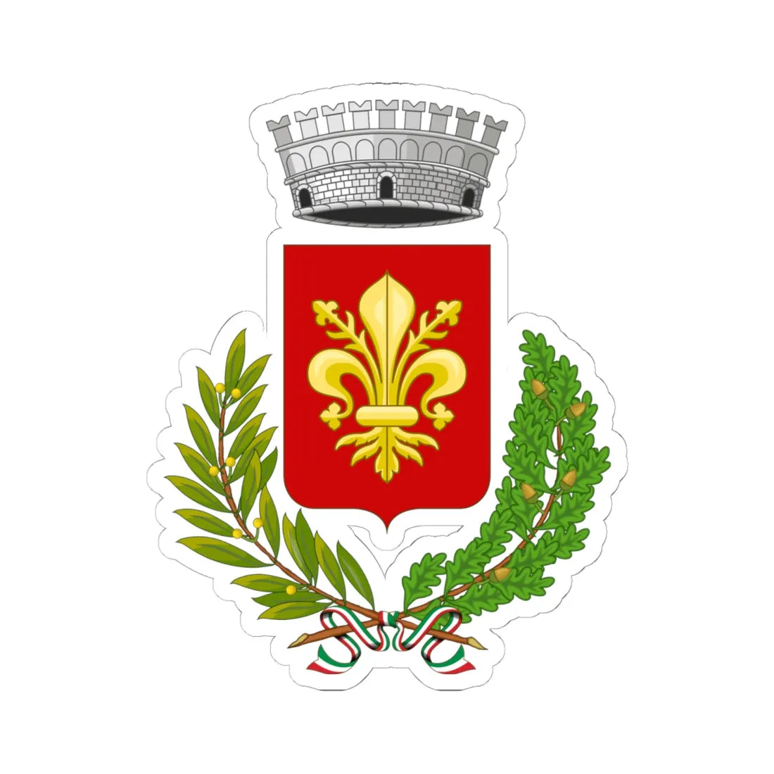 Foiano della Chiana-Stemma (Italy) (Coat of Arms) STICKER Vinyl Kiss-Cut Decal - The Sticker Space
