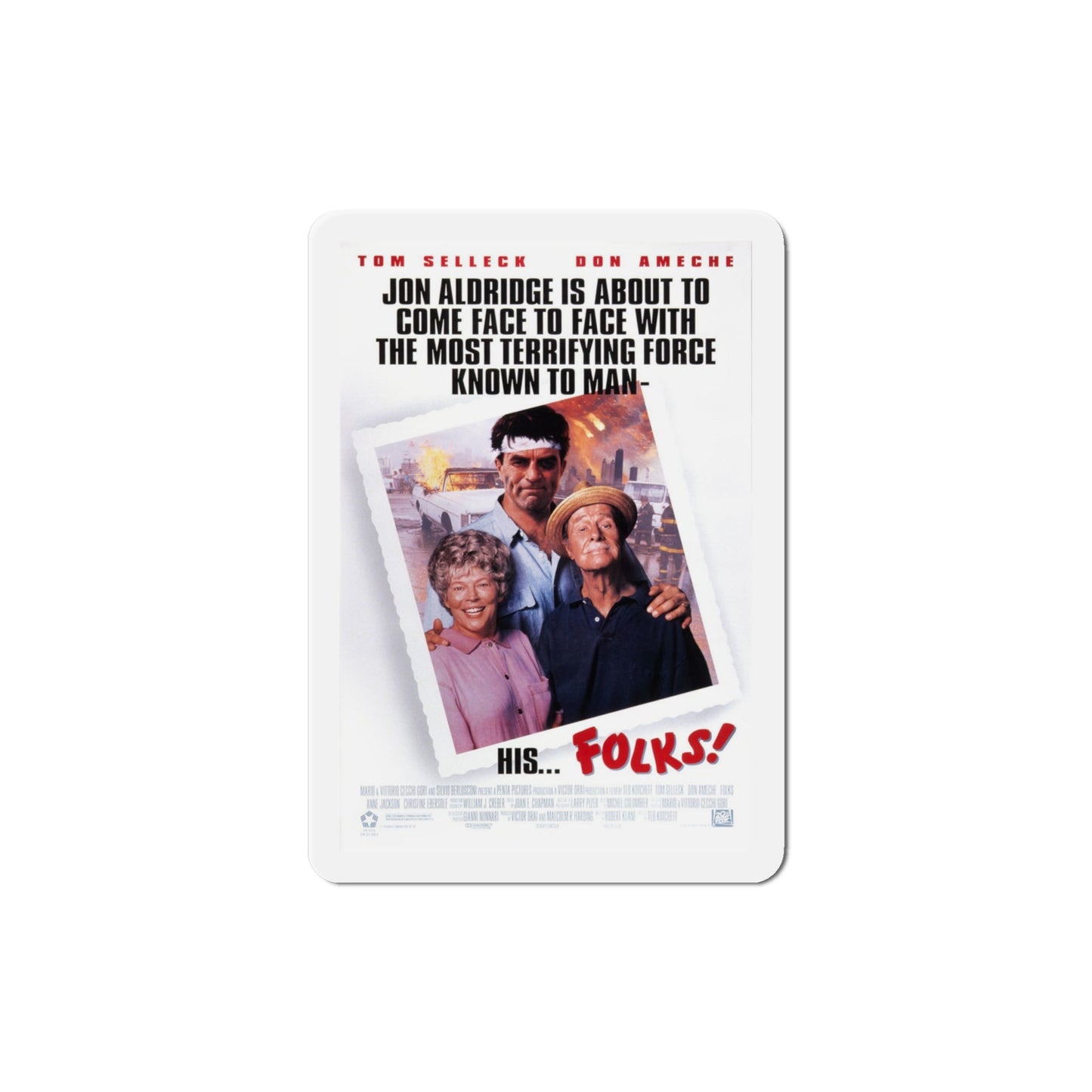 Folks 1992 Movie Poster Die-Cut Magnet-4" x 4"-The Sticker Space