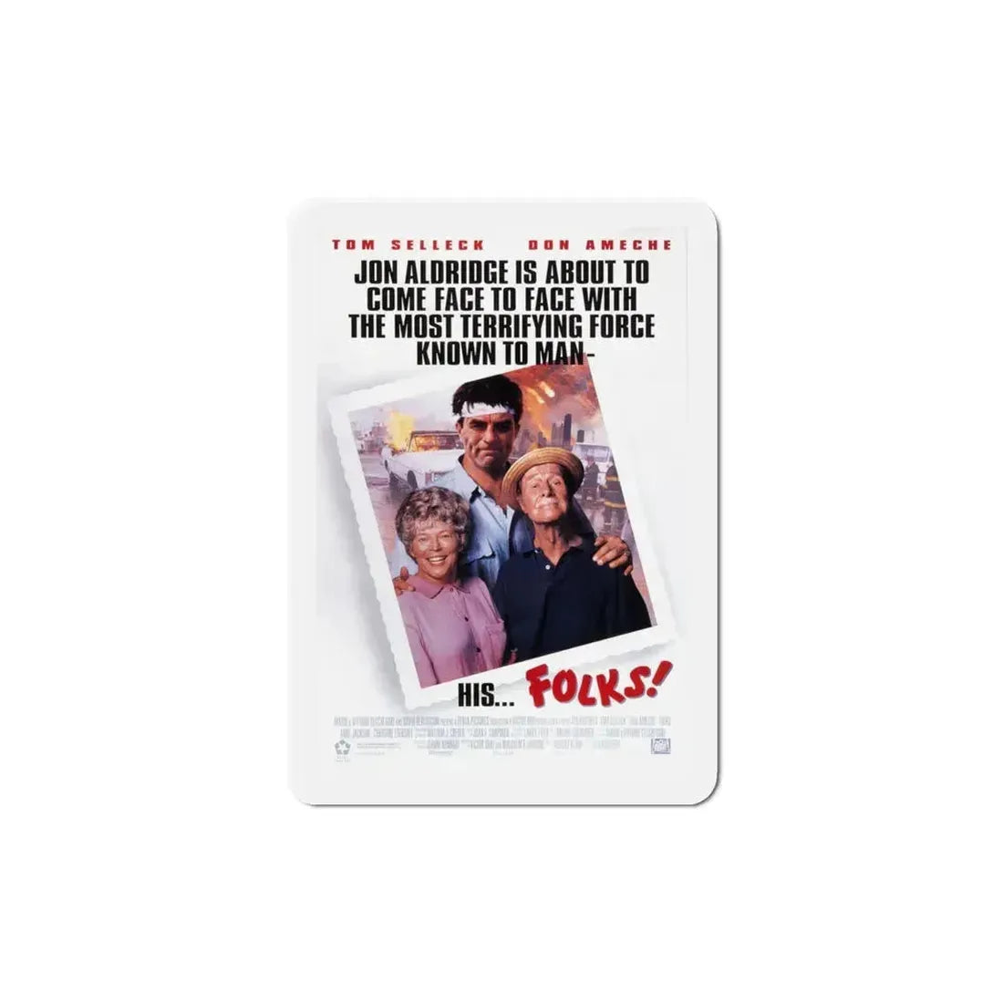 Folks 1992 Movie Poster Refrigerator Magnet 5 Inch - The Sticker Space
