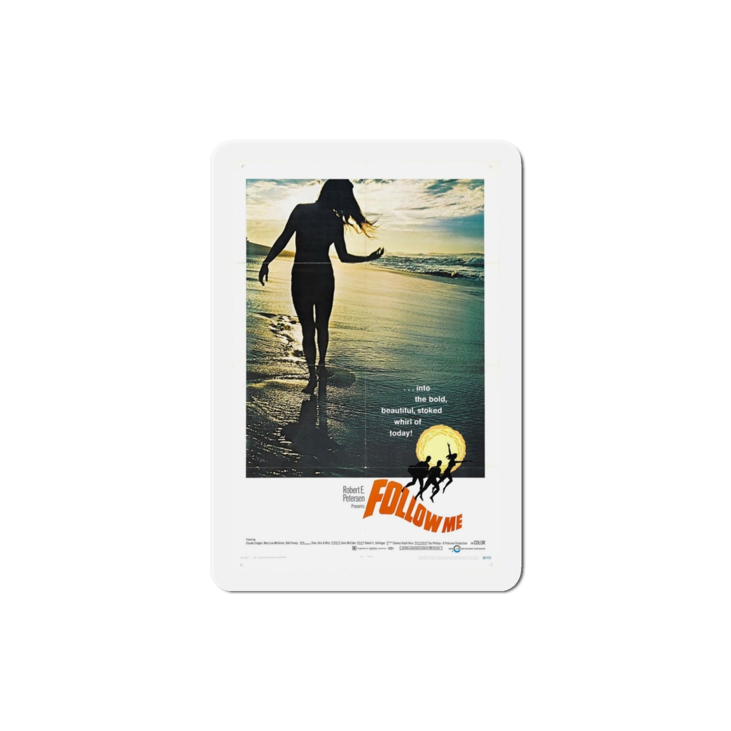 Follow Me 1969 Movie Poster Die-Cut Magnet-3 Inch-The Sticker Space