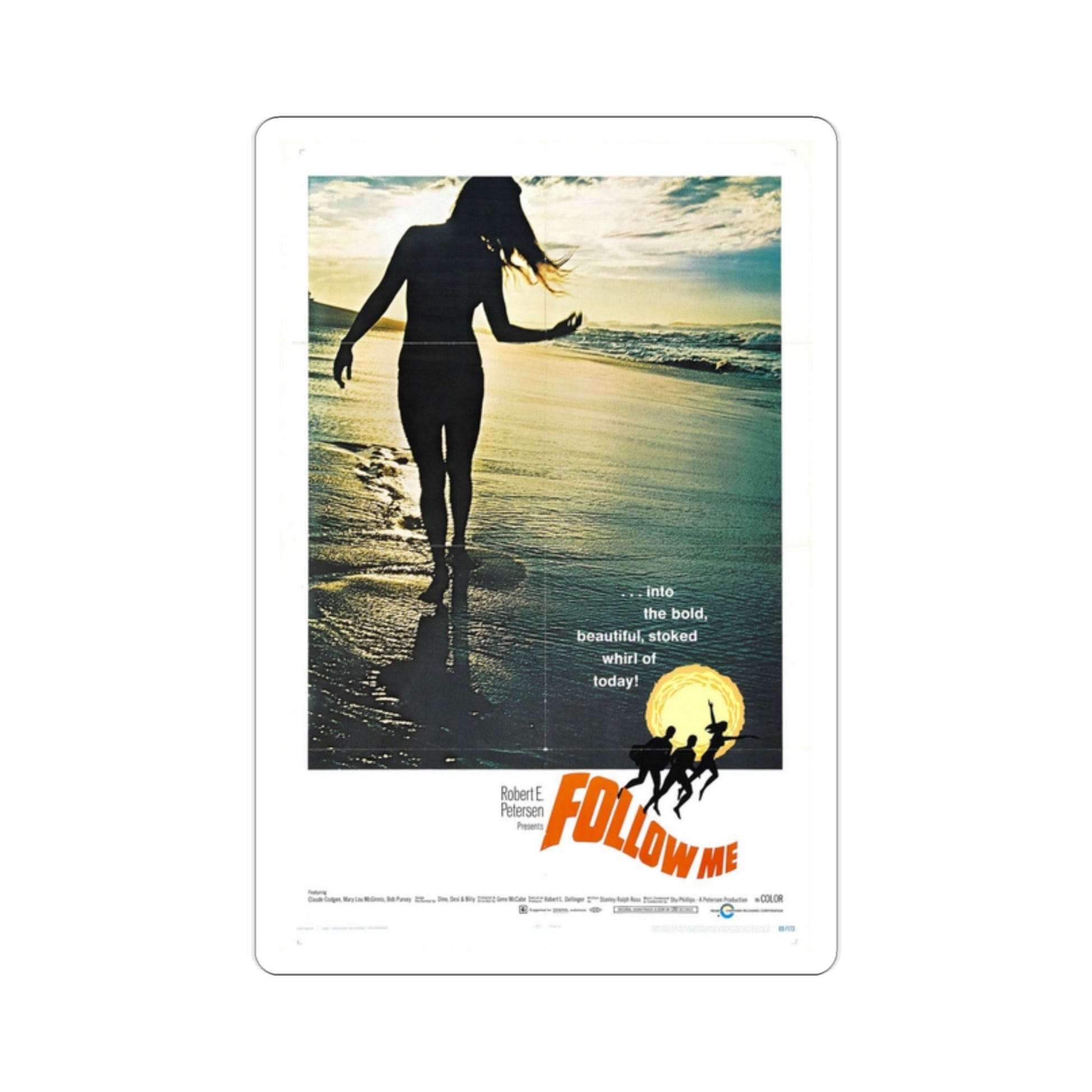 Follow Me 1969 Movie Poster STICKER Vinyl Die-Cut Decal-2 Inch-The Sticker Space