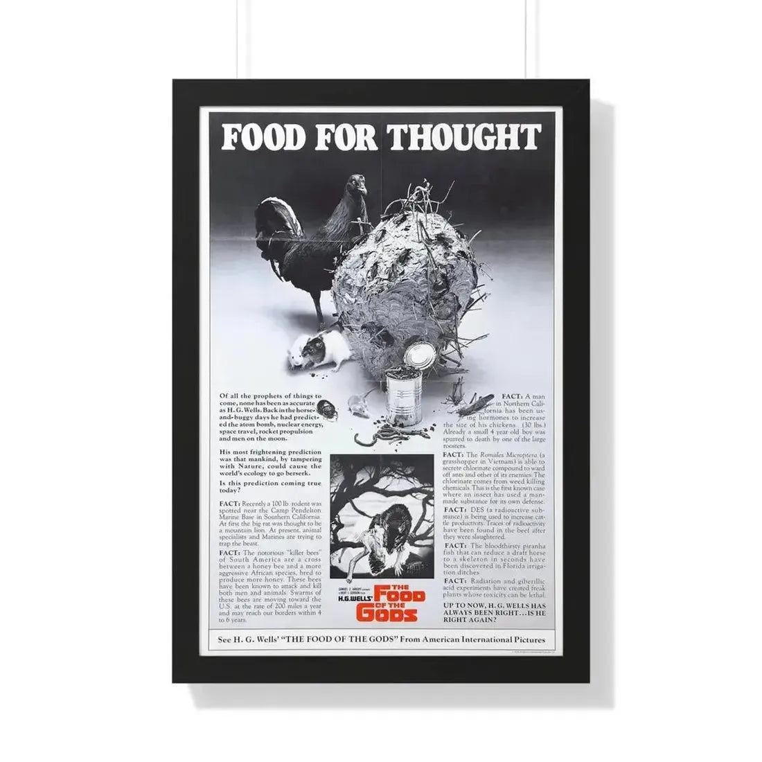 FOOD OF THE GODS (TEASER) 1976 - Framed Movie Poster - The Sticker Space