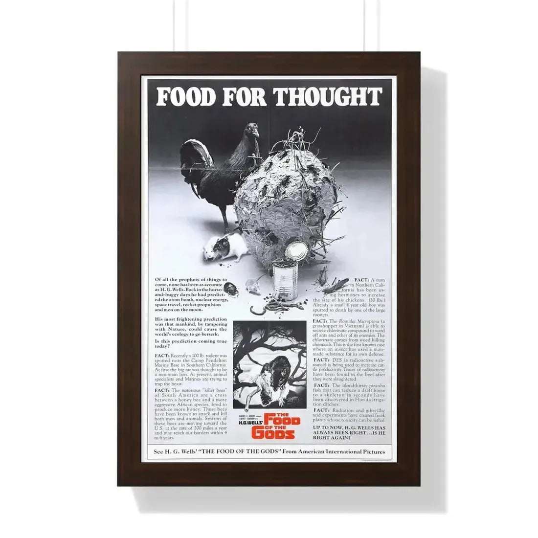 FOOD OF THE GODS (TEASER) 1976 - Framed Movie Poster - The Sticker Space