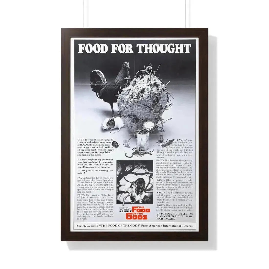 FOOD OF THE GODS (TEASER) 1976 - Framed Movie Poster - The Sticker Space