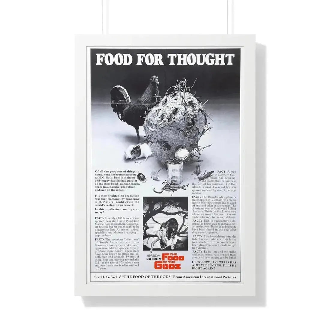 FOOD OF THE GODS (TEASER) 1976 - Framed Movie Poster - The Sticker Space