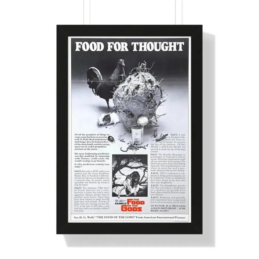 FOOD OF THE GODS (TEASER) 1976 - Framed Movie Poster - The Sticker Space
