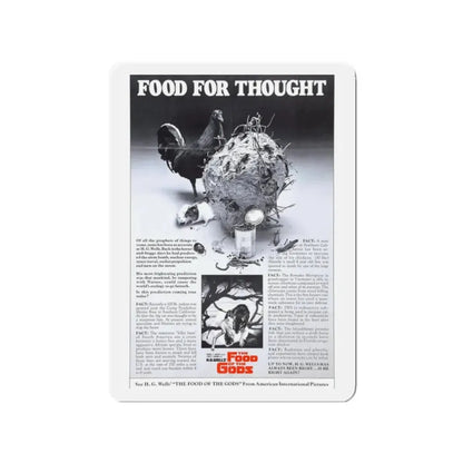 FOOD OF THE GODS (TEASER) 1976 Movie Poster - Refrigerator Magnet 2 Inch - The Sticker Space