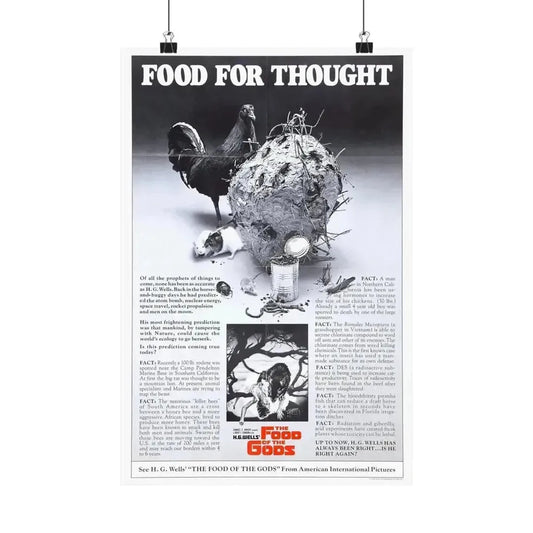 FOOD OF THE GODS (TEASER) 1976 - Paper Movie Poster 12″ x 18″ Matte - The Sticker Space
