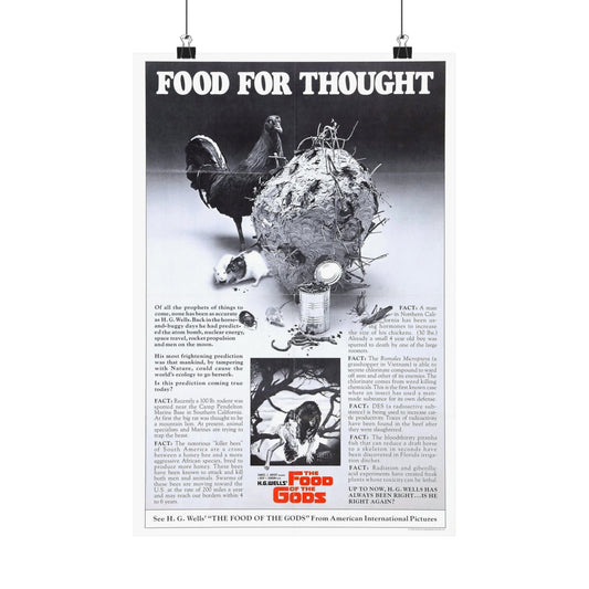 FOOD OF THE GODS (TEASER) 1976 - Paper Movie Poster-12″ x 18″-The Sticker Space