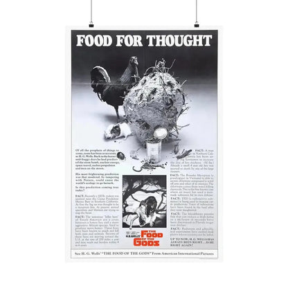 FOOD OF THE GODS (TEASER) 1976 - Paper Movie Poster - The Sticker Space