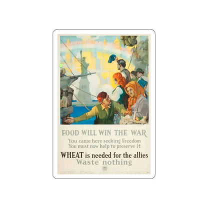 Food Will Win The War, 1917 (Magazine Illustration) STICKER Vinyl Die-Cut Decal White Die-Cut 2 Inch - The Sticker Space