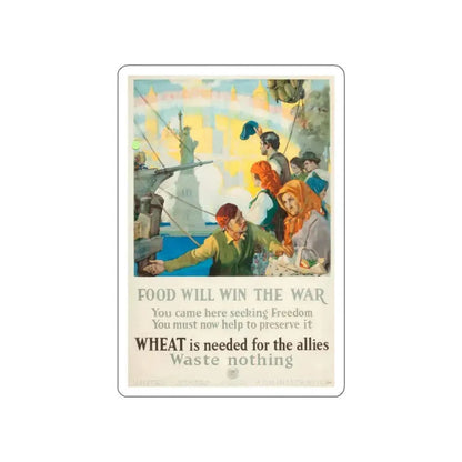 Food Will Win The War, 1917 (Magazine Illustration) STICKER Vinyl Die-Cut Decal White Die-Cut 4 Inch - The Sticker Space