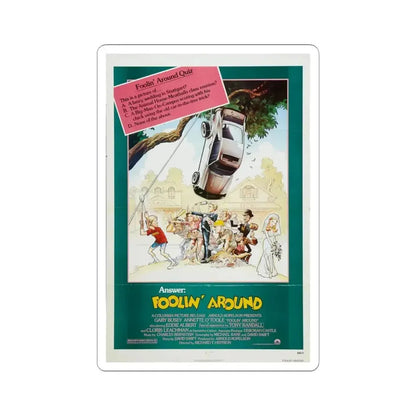 Foolin' Around 1980 Movie Poster - STICKER Vinyl Kiss-Cut Decal 4 Inch White - The Sticker Space