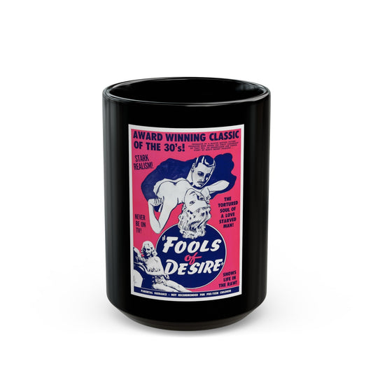 FOOLS OF DESIRE 1937 Movie Poster - Black Coffee Mug-15oz-The Sticker Space