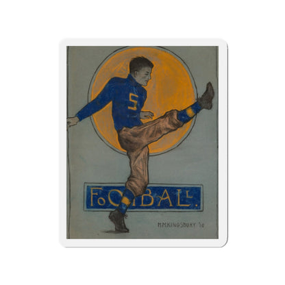 Football, 1910 (Magazine Illustration) Refrigerator Magnet-2" x 2"-The Sticker Space