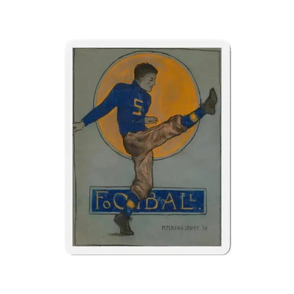 Football, 1910 (Magazine Illustration) Refrigerator Magnet 3 Inch Die-Cut - The Sticker Space