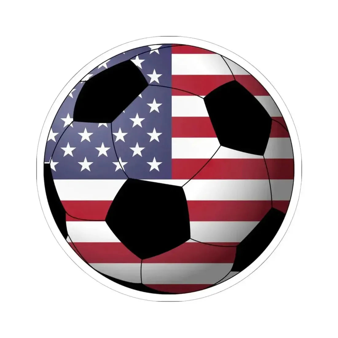 Football of the United States (United States) STICKER Vinyl Kiss-Cut Decal 6 Inch White - The Sticker Space
