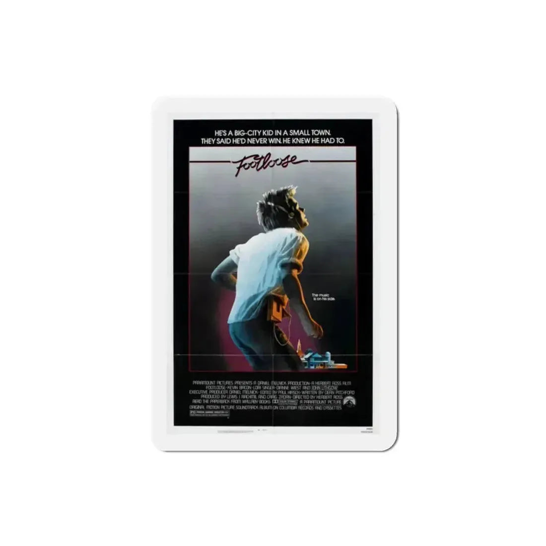 Footloose 1984 Movie Poster Refrigerator Magnet 2 Inch - The Sticker Space