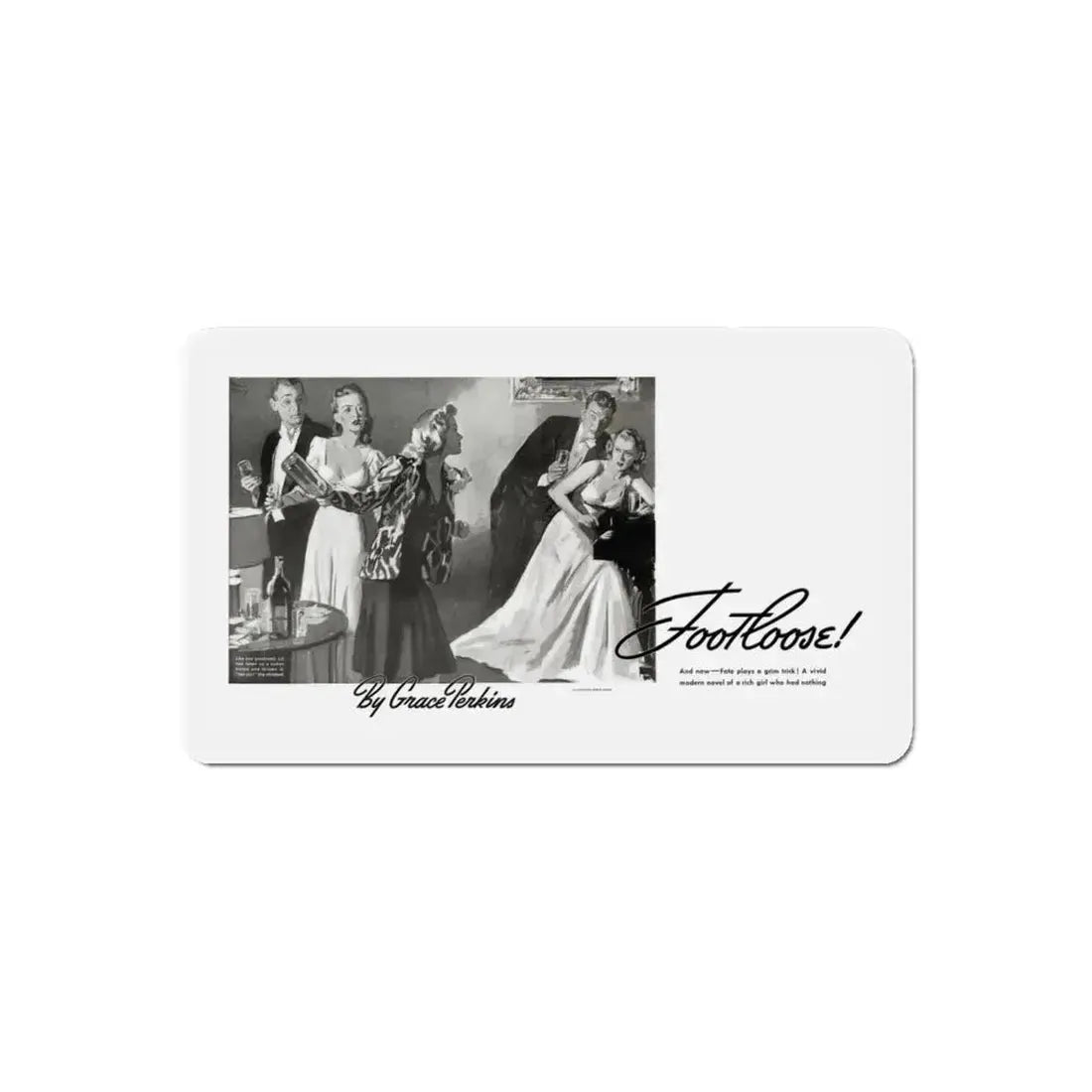 Footloose (Pt. 1), Liberty, May 31, 1941 (Magazine Illustration) Refrigerator Magnet 6 Inch Die-Cut - The Sticker Space