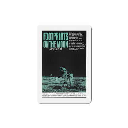 Footprints on the Moon Apollo 11 1969 Movie Poster Die-Cut Magnet-3 Inch-The Sticker Space