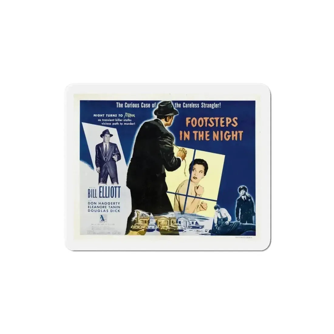 Footsteps in the Night 1957 Movie Poster Refrigerator Magnet - The Sticker Space