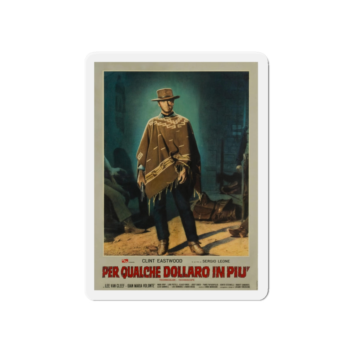 FOR A FEW DOLLARS MORE 1965 Movie Poster - Die-Cut Magnet-6 × 6"-The Sticker Space