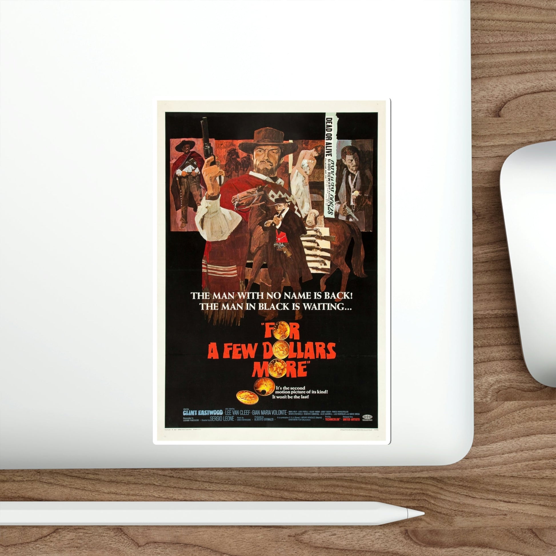 For a Few Dollars More 1966 Movie Poster STICKER Vinyl Die-Cut Decal-The Sticker Space