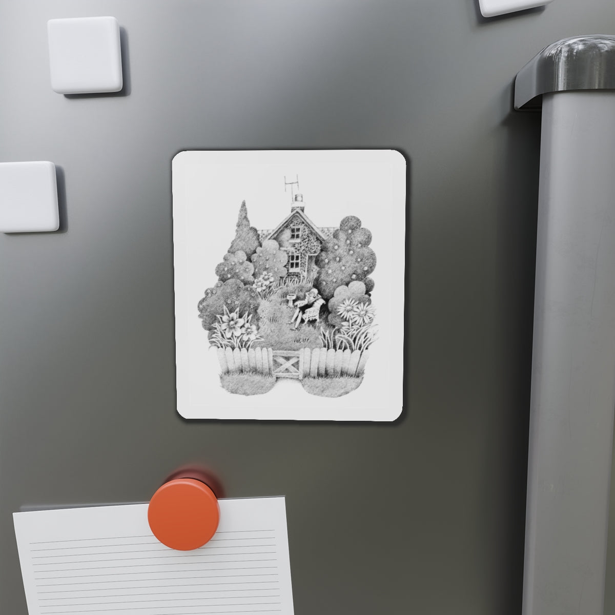 For a gardening article, 1973 (Magazine Illustration) Refrigerator Magnet-The Sticker Space