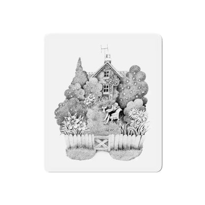 For a gardening article, 1973 (Magazine Illustration) Refrigerator Magnet 5 Inch Die-Cut - The Sticker Space