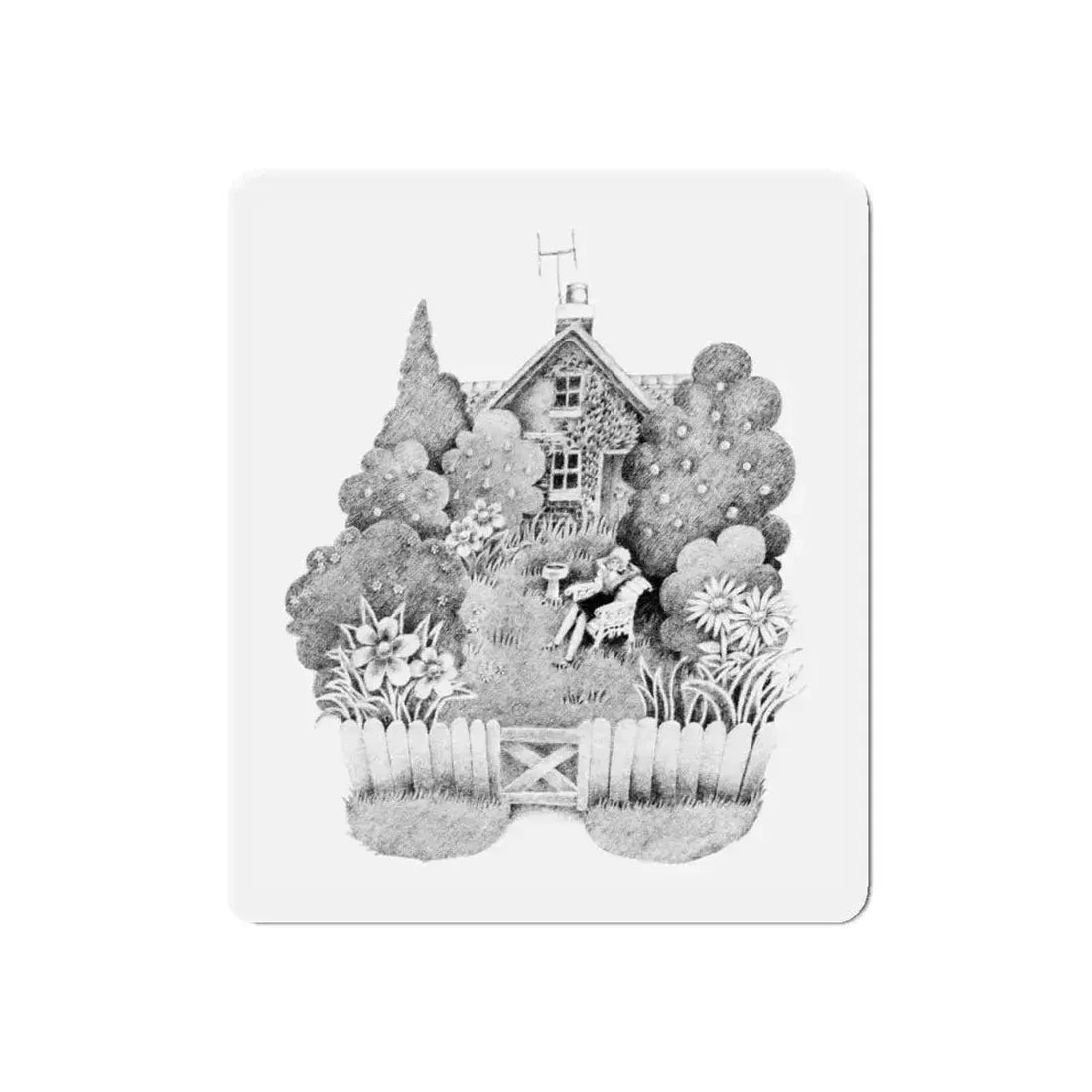 For a gardening article, 1973 (Magazine Illustration) Refrigerator Magnet - The Sticker Space