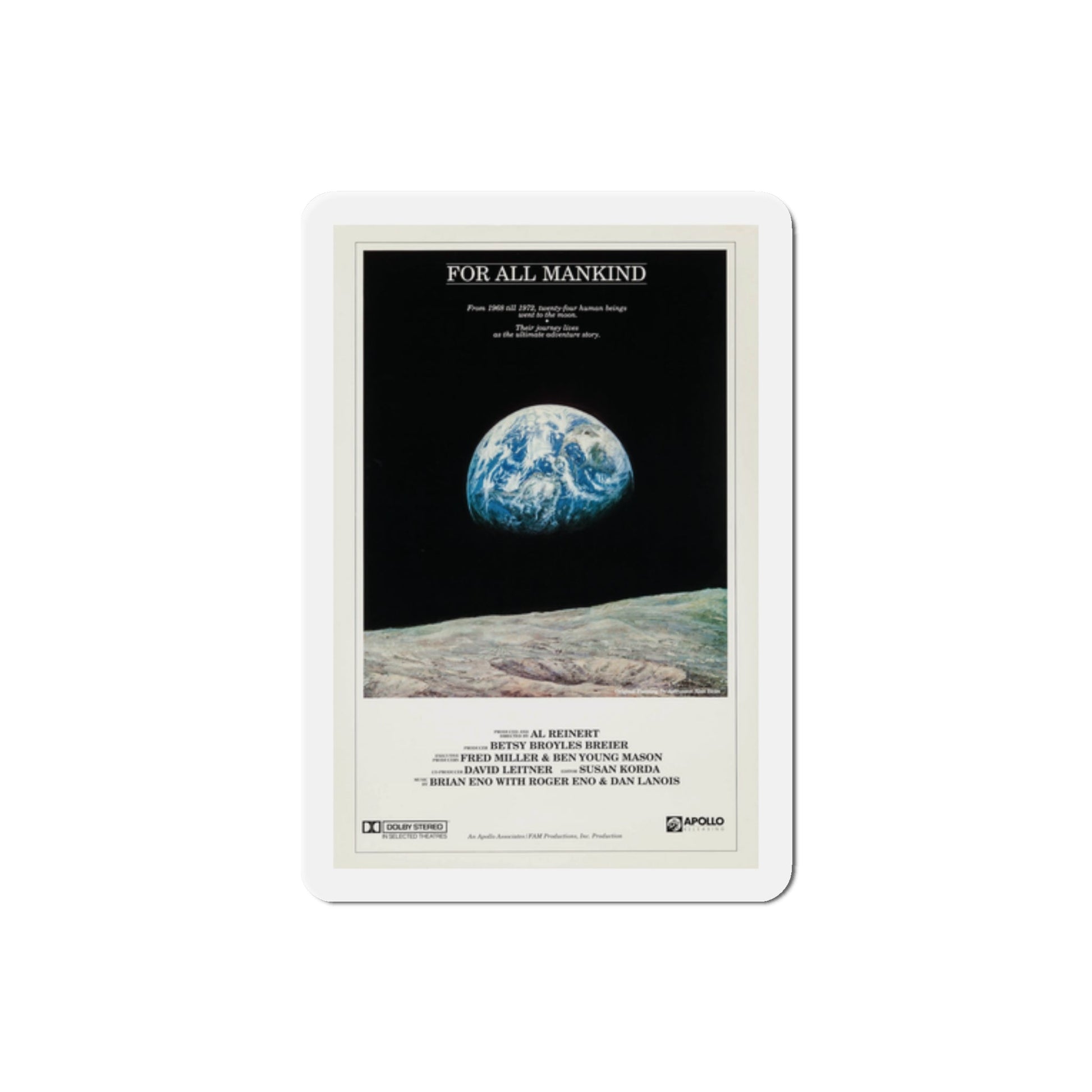 For All Mankind 1989 Movie Poster Die-Cut Magnet-2" x 2"-The Sticker Space