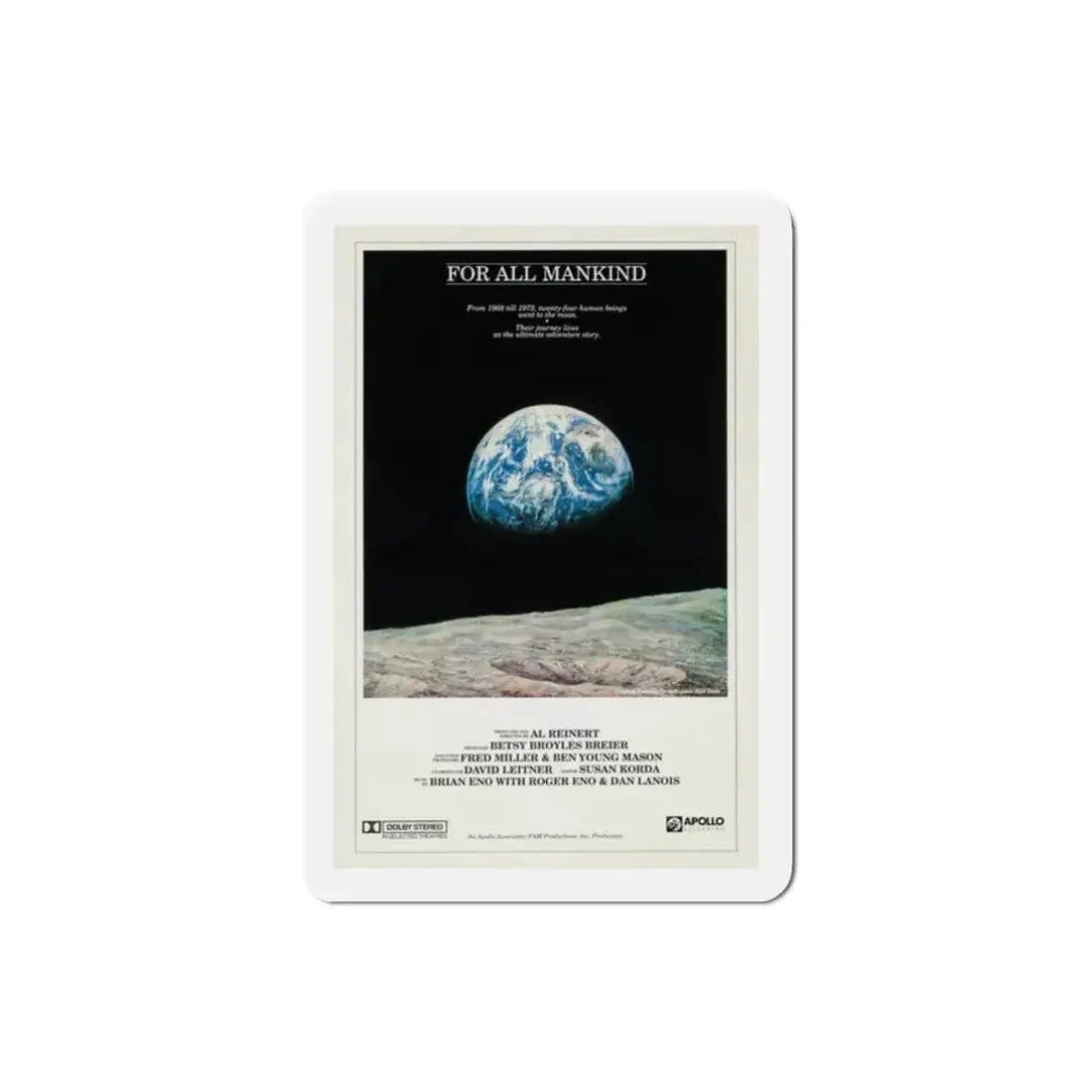 For All Mankind 1989 Movie Poster Refrigerator Magnet 2 Inch - The Sticker Space