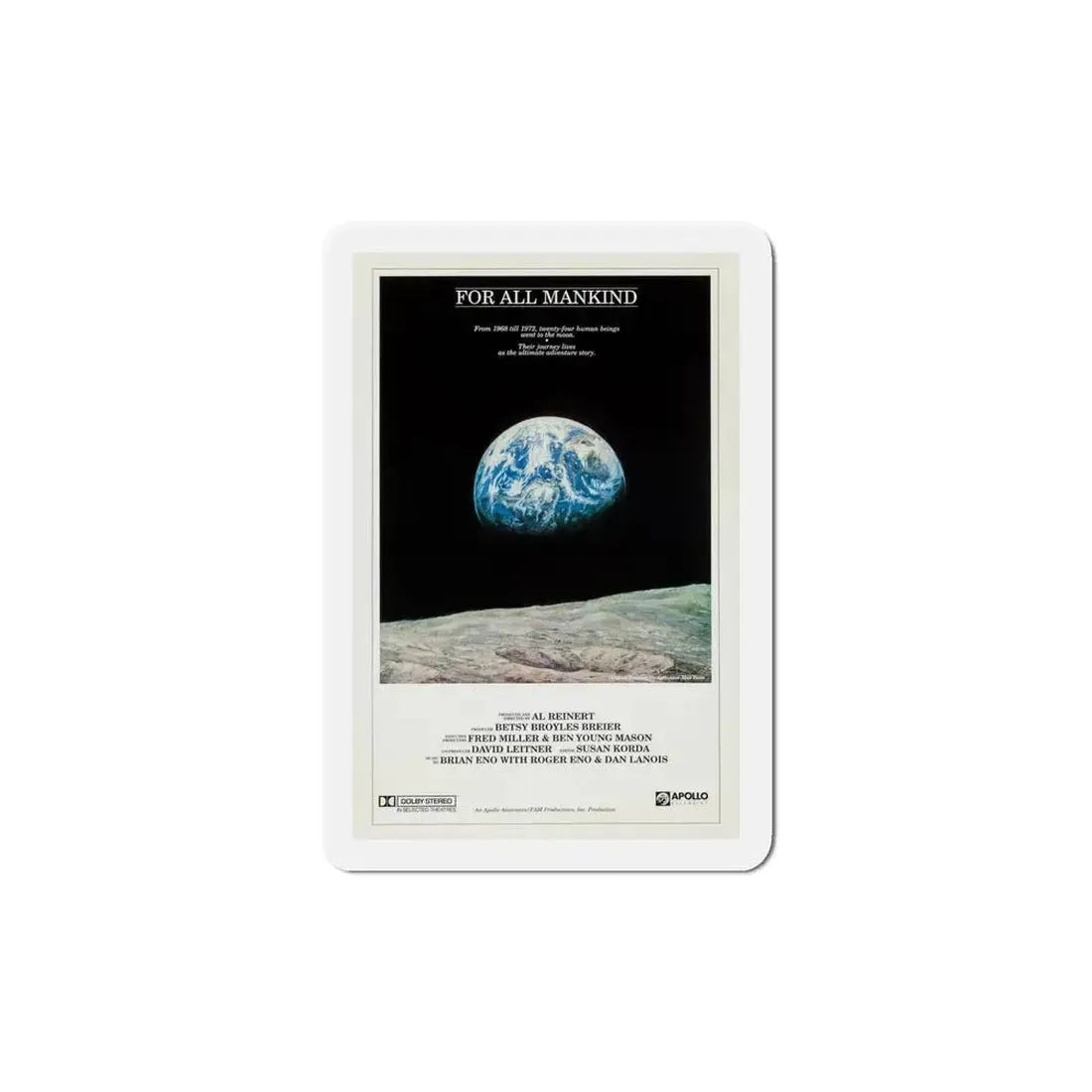 For All Mankind 1989 Movie Poster Refrigerator Magnet 5 Inch - The Sticker Space