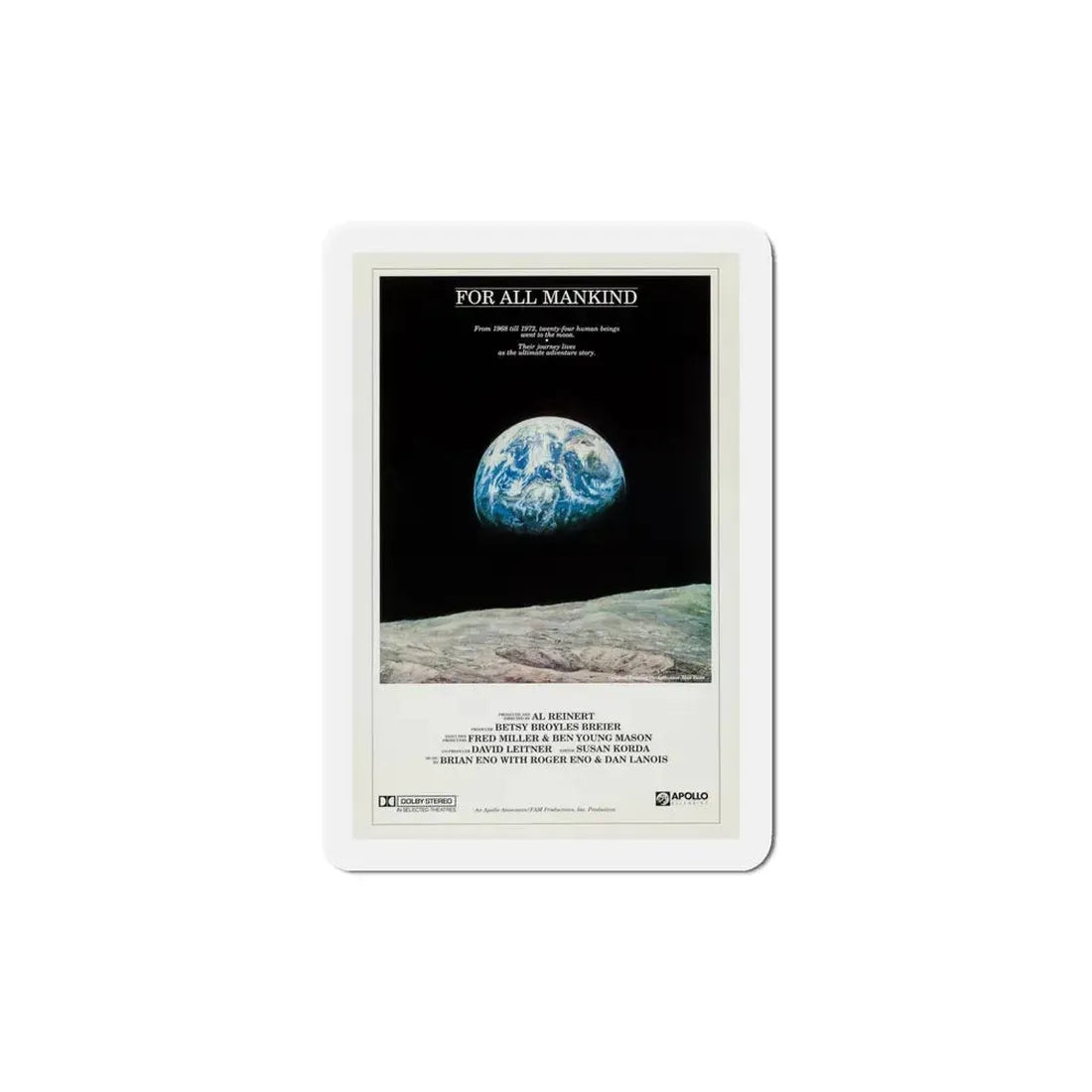 For All Mankind 1989 Movie Poster Refrigerator Magnet 5 Inch - The Sticker Space