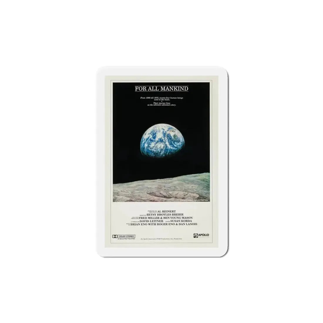 For All Mankind 1989 Movie Poster Refrigerator Magnet - The Sticker Space