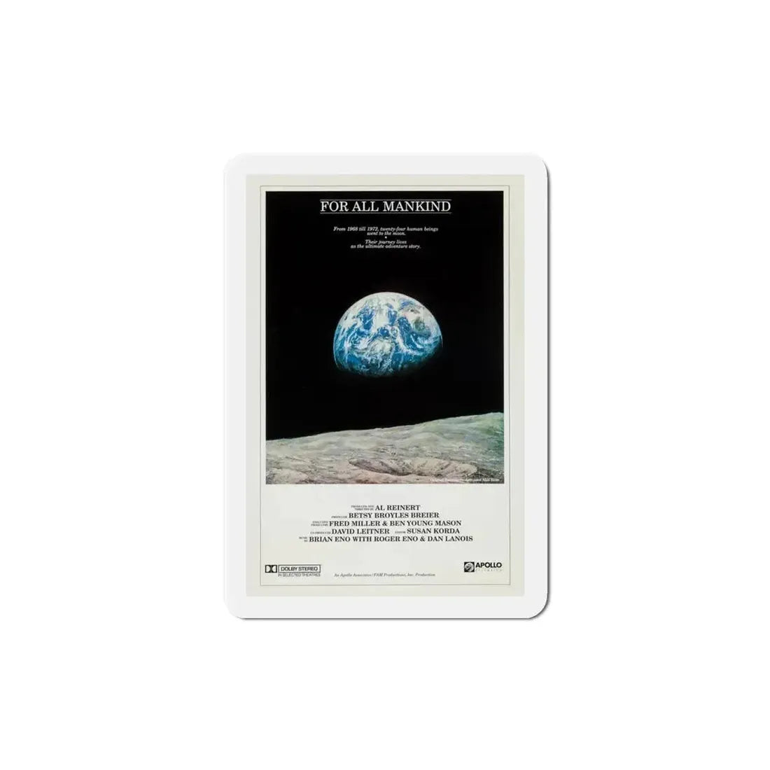 For All Mankind 1989 Movie Poster Refrigerator Magnet - The Sticker Space