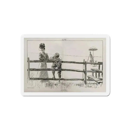 For Beginners, Life magazine, August 9, 1900 (Magazine Illustration) Refrigerator Magnet 4 Inch Die-Cut - The Sticker Space