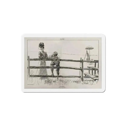 For Beginners, Life magazine, August 9, 1900 (Magazine Illustration) Refrigerator Magnet 6 Inch Die-Cut - The Sticker Space