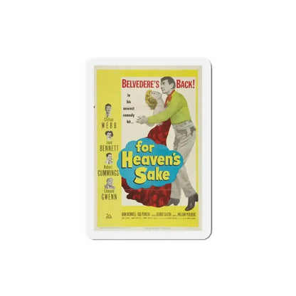 For Heavens Sake 1950 Movie Poster Refrigerator Magnet 4 Inch - The Sticker Space