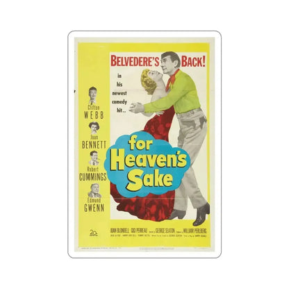 For Heavens Sake 1950 Movie Poster STICKER Vinyl Die-Cut Decal 5 Inch - The Sticker Space