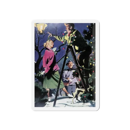 For Karen, Woman's Day, December 1950 (Magazine Illustration) Refrigerator Magnet 3 Inch Die-Cut - The Sticker Space