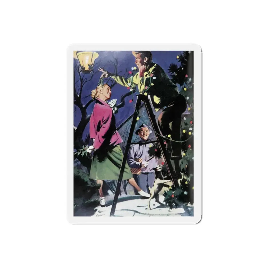 For Karen, Woman's Day, December 1950 (Magazine Illustration) Refrigerator Magnet 5 Inch Die-Cut - The Sticker Space