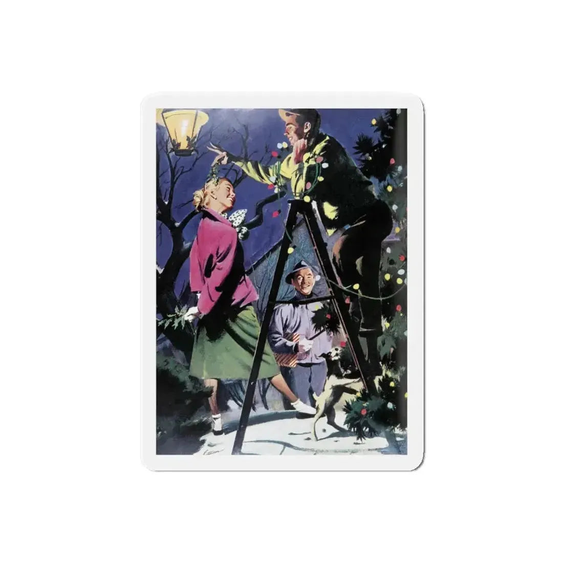 For Karen, Woman's Day, December 1950 (Magazine Illustration) Refrigerator Magnet 6 Inch Die-Cut - The Sticker Space