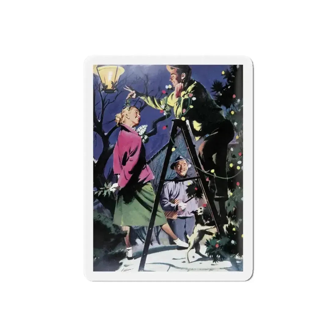 For Karen, Woman's Day, December 1950 (Magazine Illustration) Refrigerator Magnet - The Sticker Space